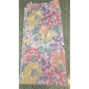 VTG Pastel Floral Shower Curtain 90s Y2K Grandmacore Cottagecore